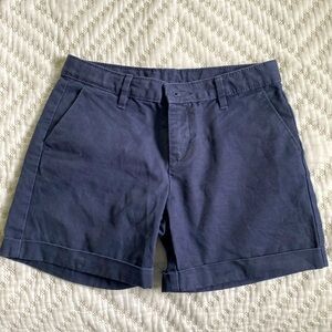 Girls size 10 navy blue cuffed shorts.  Adjustable waist from Gap.